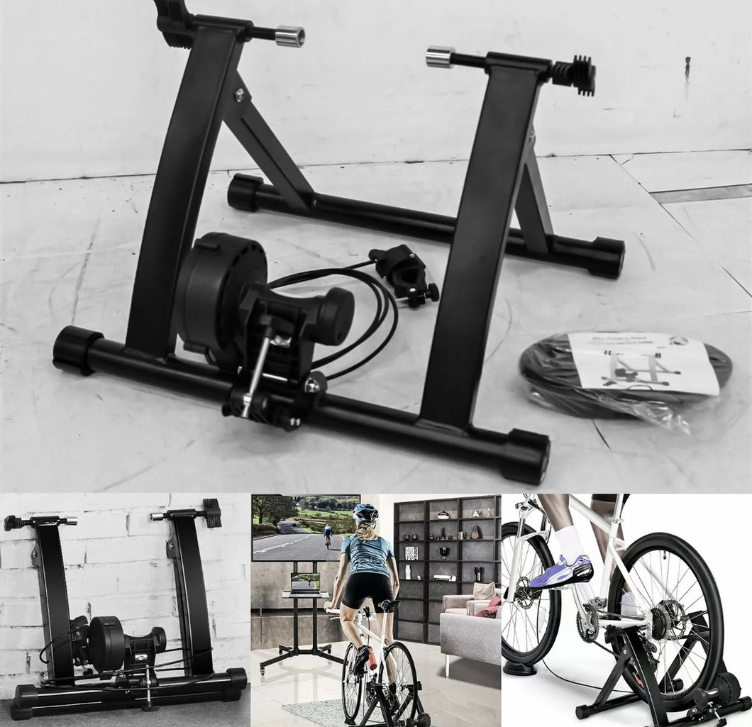 Indoor Exercise Bike Trainer Stand • Portable • Magnetic 6 Level Resistance