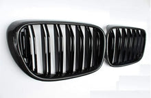 Load image into Gallery viewer, FOR BMW 7 SERIES 15-19 G11 G12 KIDNEY TWIN GRILL GRILLE GLOSS BLACK DUAL LINE