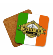 Load image into Gallery viewer, Personalised Ireland Flag Home Bar Runner, Bottle Opener &amp; Coasters Set