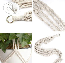 Load image into Gallery viewer, Set of 4 Macrame Plant Hangers Hanging Pot Holders