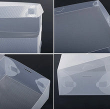 Load image into Gallery viewer, 20 x Clear Plastic Shoe Storage Boxes Stackable Foldable Box Organiser