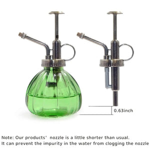 2 x Vintage Style Plant Mister Glass Misting Bottles • Sprayer for Plants & Flowers