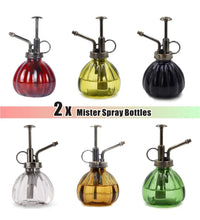 Load image into Gallery viewer, 2 x Vintage Style Plant Mister Glass Misting Bottles • Sprayer for Plants &amp; Flowers