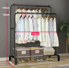 Load image into Gallery viewer, Metal Double Clothes Garment Rail