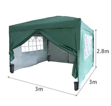 Load image into Gallery viewer, 3x3 metre Pop Up Gazebo, Gazebo with 4 Side Panels Waterproof Heavy Duty