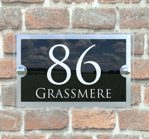 Personalised Anthracite House Sign Plaque