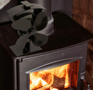 Heat Powered Stove Top Fan for Fireplace- 4 Blade