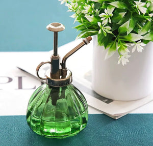 2 x Vintage Style Plant Mister Glass Misting Bottles • Sprayer for Plants & Flowers