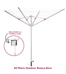 60 Metre Rotary Clothes Washing Line  Airer Outdoor Drying