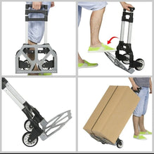 Load image into Gallery viewer, 80kg Folding Hand Cart Aluminium Truck Trolley