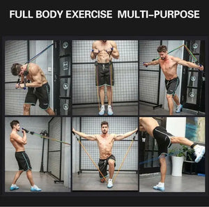 Resistance Bands Workout Exercise Set 11PCs Training Tubes Crossfit Yoga Fitness