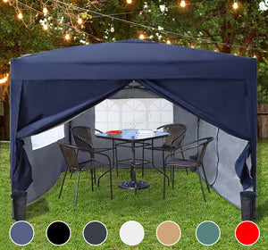 3x3 metre Pop Up Gazebo, Gazebo with 4 Side Panels Waterproof Heavy Duty