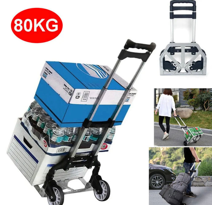 80kg Folding Hand Cart Aluminium Truck Trolley