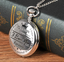 Load image into Gallery viewer, Pocket Watch &quot;To MY SON&quot; Quartz with Chain Retro