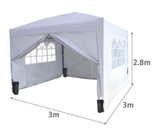 Load image into Gallery viewer, 3x3 metre Pop Up Gazebo, Gazebo with 4 Side Panels Waterproof Heavy Duty