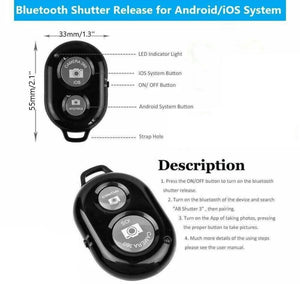 Bluetooth Remote Control Phone Camera Selfie Shutter Stick for iPhone or Android