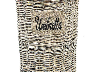 Rattan Umbrella Rack Stand Wicker Basket Holder