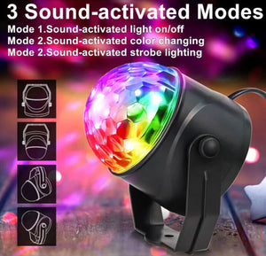 Disco Lights- Magic Ball LED Light RGB Rotating Club DJ Stage Lights + Remote