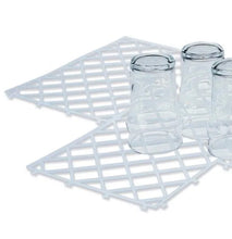 Load image into Gallery viewer, 10 x Glass Mats Bar Shelf Liner Interlocking White Plastic Mats 8&quot; x 12&quot;