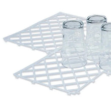 Load image into Gallery viewer, 10 x Glass Mats Bar Shelf Liner Interlocking White Plastic Mats 8&quot; x 12&quot;