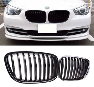 For BMW X3 X4 F25 F26 Gloss Black Grill Grille Double Dual Slat 2014-2017 Pair