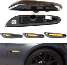 Load image into Gallery viewer, 2 x Dynamic Smoked Side Indicator Turn Signal Lights for BMW E90 E92 E60 E87 E82 LED