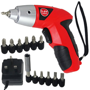Rechargeable Cordless Electric Screwdriver Set Mini Power Tool + Bits + Charger