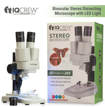 Load image into Gallery viewer, IQCREW 20x Kids Portable Stereo Microscope Battery Powered with LED light