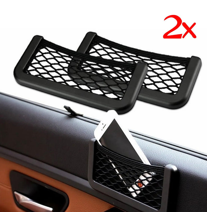 2x Van Car Truck Net Mesh Storage Bag Pocket Elastic Net Holder Phone/Wallet