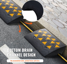 Load image into Gallery viewer, 2 x Rubber Curb Ramps Driveway Ramp for Curb 2 Pack 6&quot; Rise 19.3&quot; Wide