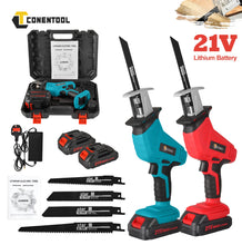 Load image into Gallery viewer, CONENTOOL 21V Cordless Reciprocating Saw Hand Held Saw &amp; 2 Batteries