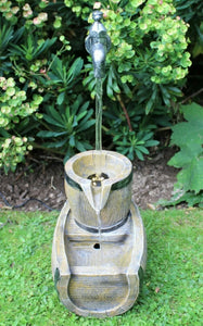 Indoor or Outdoor Water Feature Fountain LED Lights Tap Barrel Garden Ornament