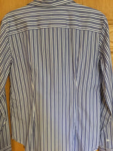 Load image into Gallery viewer, Ralph Lauren Ladies Shirt Size 12 Blue and White Striped Pre-Owned