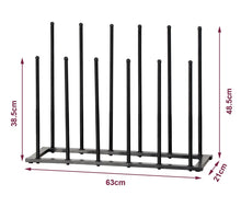 Load image into Gallery viewer, Steel Black Powder Coated Boot Rack 6 Pairs Wellies