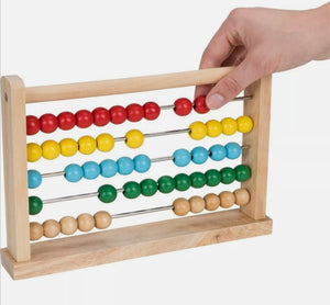 Wooden Abacus Counting Beads Number Frame Learning Maths Toy Made of Real Wood ✓ New Valu2u