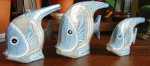 Load image into Gallery viewer, Hand Carved Made Wooden Tropical Angel Fish Set Of 3 Statue Ornaments
