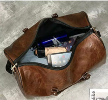 Load image into Gallery viewer, PU Leather Duffle Bag Travel Sports &amp; Gym Luggage Hand Baggage