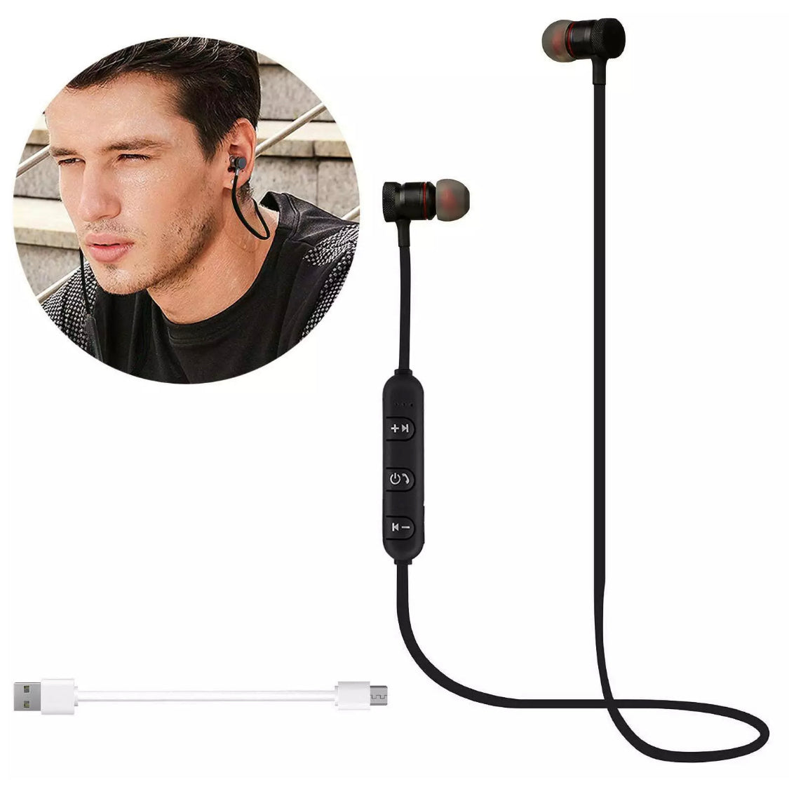 Bluetooth Wireless Earphones Sports In-Ear Stereo Headphones