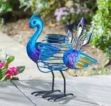 Load image into Gallery viewer, Solar Powered Peacock Spiral Light Outdoor Garden Exotic Bird Statue LED