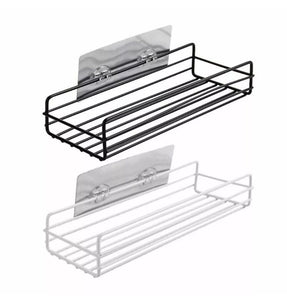 Kitchen / Bathroom / Shower Metal Shelf Suction Basket Caddy Rack Wall Mounted