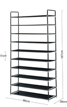 Load image into Gallery viewer, 10 Tier Shoe Rack Storage 40 Capacity Non-Woven Racking