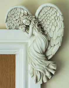 Set of 2 Door Frame Angel Wings Wall Angels Sculpture Ornament Garden Home