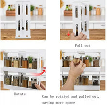 Load image into Gallery viewer, 2 Tier Rotating Spice Jar Rack