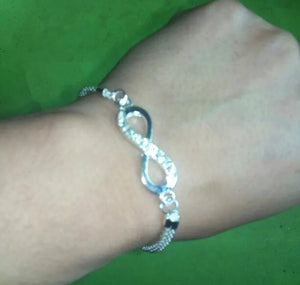 New Silver Infinity Friendship Adjustable Bracelet • New valu2u • Free Delivery