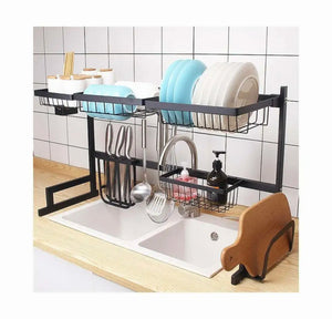 Over Sink Kitchen Shelf Organiser Dish Drainer Drying Rack•2 Sizes