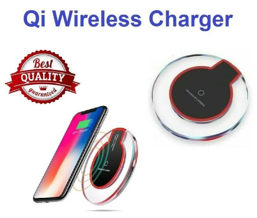 Qi Wireless Charger Fast Charging Pad For iPhone, Samsung & All Qi Mobile Phones