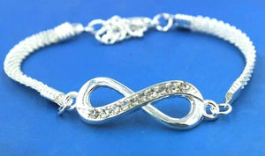New Silver Infinity Friendship Adjustable Bracelet • New valu2u • Free Delivery