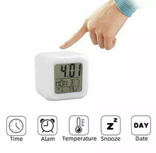 Load image into Gallery viewer, New Alarm Clock 7 Colour LED Change Digital Glowing Night Light