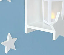 Load image into Gallery viewer, 2x White Floating Star &amp; Moon Shelves Nursery Shelf Storage Kids Bedroom Wall