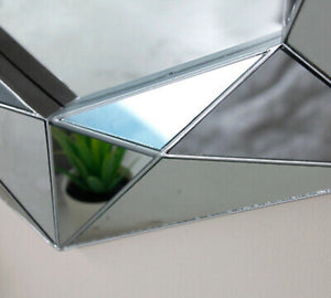 Bevelled Wall Mirror Modern Unique Jewel Cut